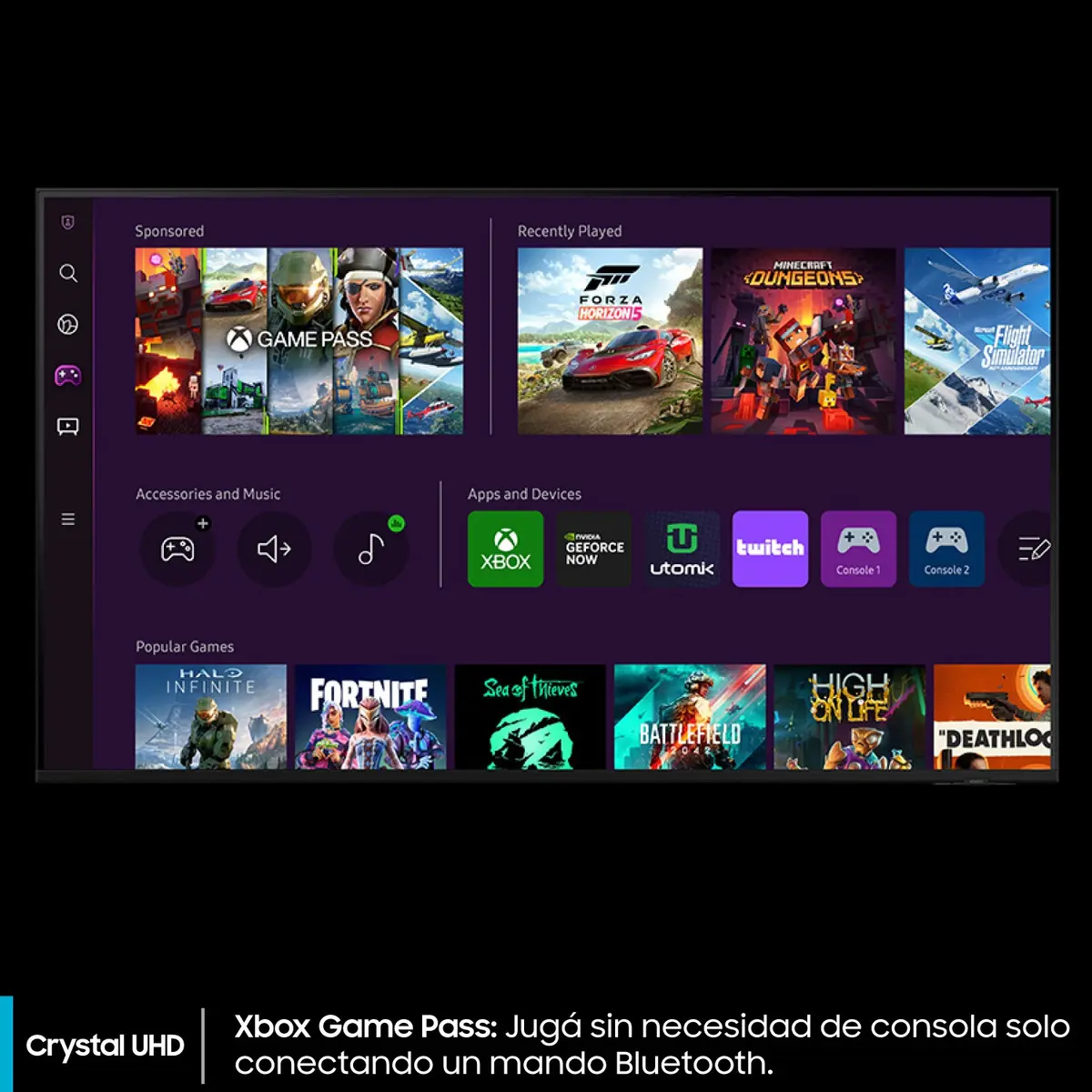 Samsung CU7000 sonido Dolby Atmos
